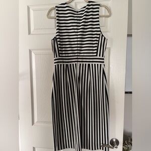 Ann Taylor Striped Black and White Dress